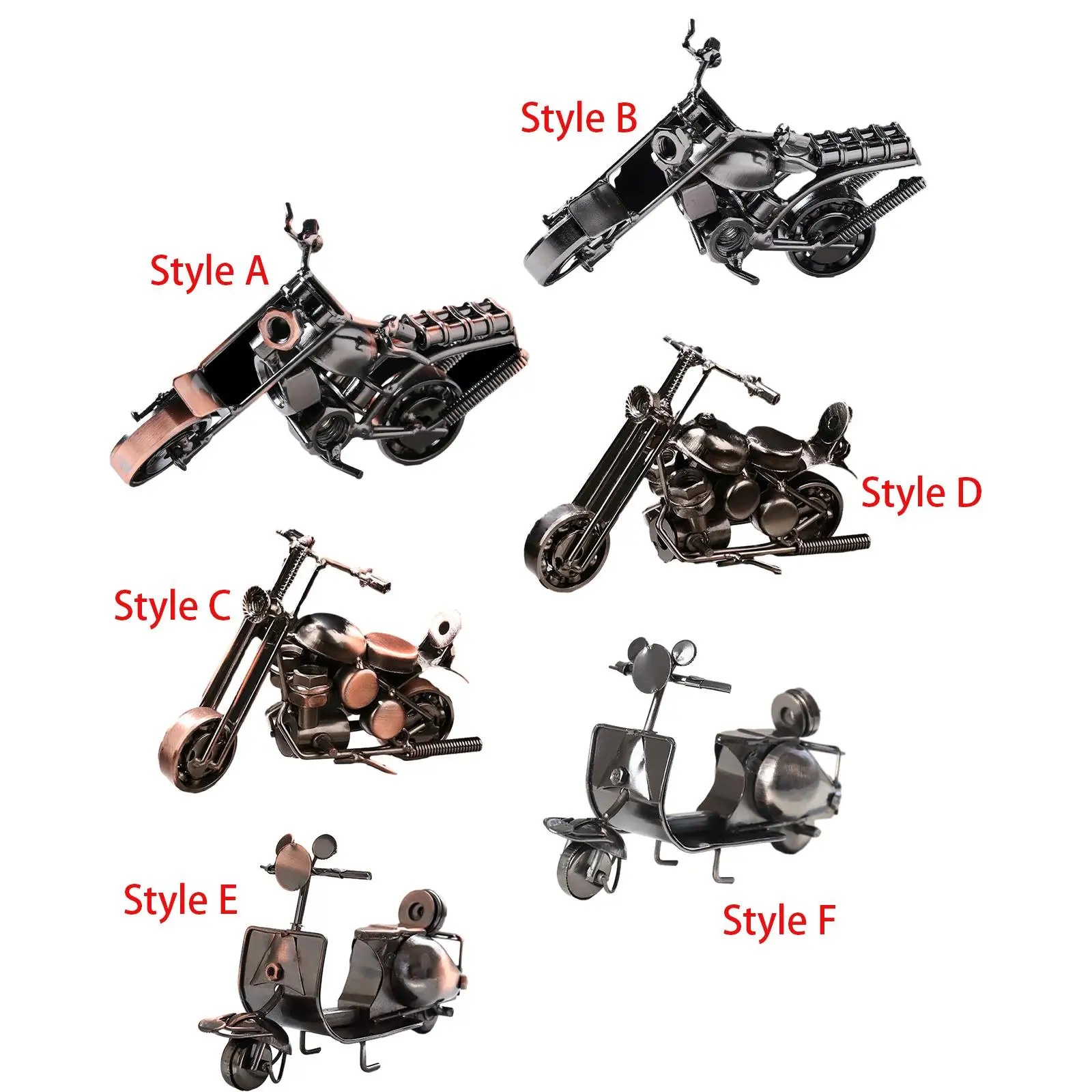 

Metal Motorcycle Model Motorbike Figurine Classic Birthday Gift Decoration