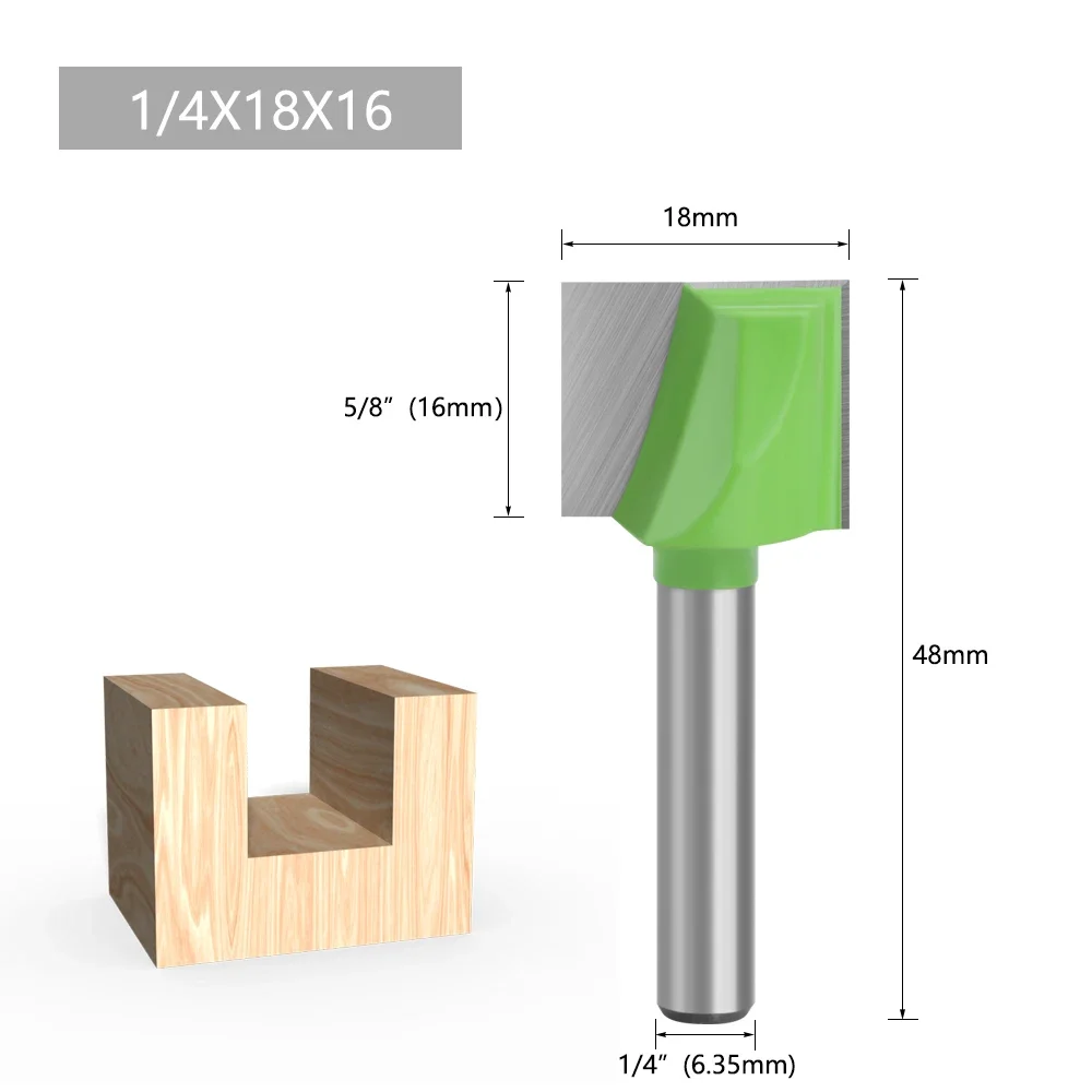 1/4-Zoll-Schaft-Reinigungsschaftfräser-Set, gerader Fräser für Holzbearbeitungsmaschinen – Detail 9