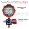 Air Condition Manifold Gauge with Sight Glass for R22/R410A/R134A/R404A High and Low Pressure A/C Refrigeration Tool 3