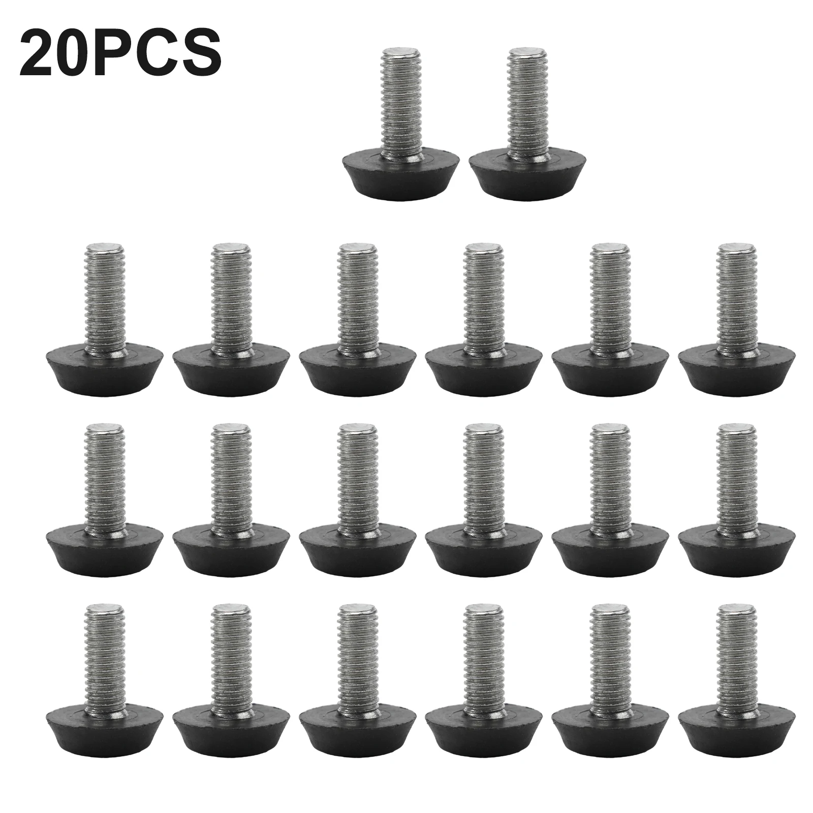 

20PCS Adjustable Furniture Leveling Feet 21mm Base Home Office Furniture Glide Leveler For Sofa Table Chair Cabinet Heavier Desk
