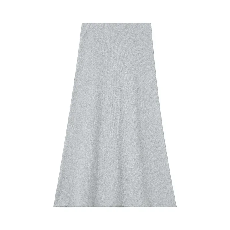 Maternity Knitted No Pad Belly Half Skirt Straight Tube Bodycon Grey Slimming Spring Summer Autumn Small Size Pregnant Women Ski