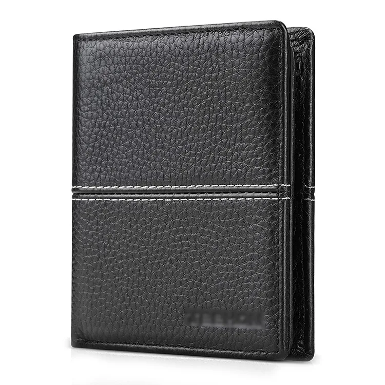 

Men's Coin Purse Wallet RFID Blocking Man Genuine leather Wallet Zipper Business Card Holder High Quality Money Bag Wallet Male