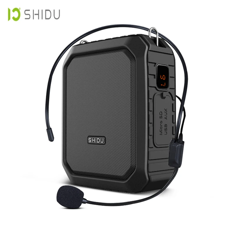 SHIDU Portable Voice Amplifier With Wired Microphone For Teachers IPX5