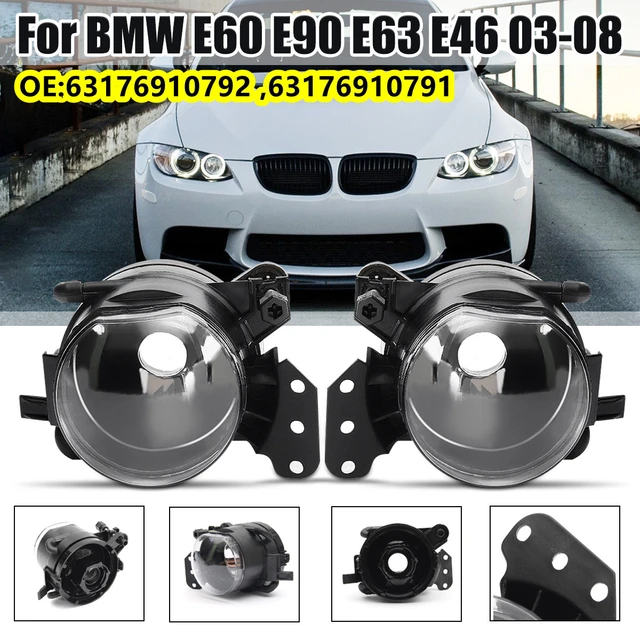 Pair Fog Light For BMW E60 E90 323i 325i 328i 330i 335i 525i 530i 545i 550i  X3