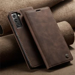 Premium Magnetic Flip Leather Phone Case with Wallet Card Holder and Enhanced Protection - (Samsung S26 Ultra) (Coffee)