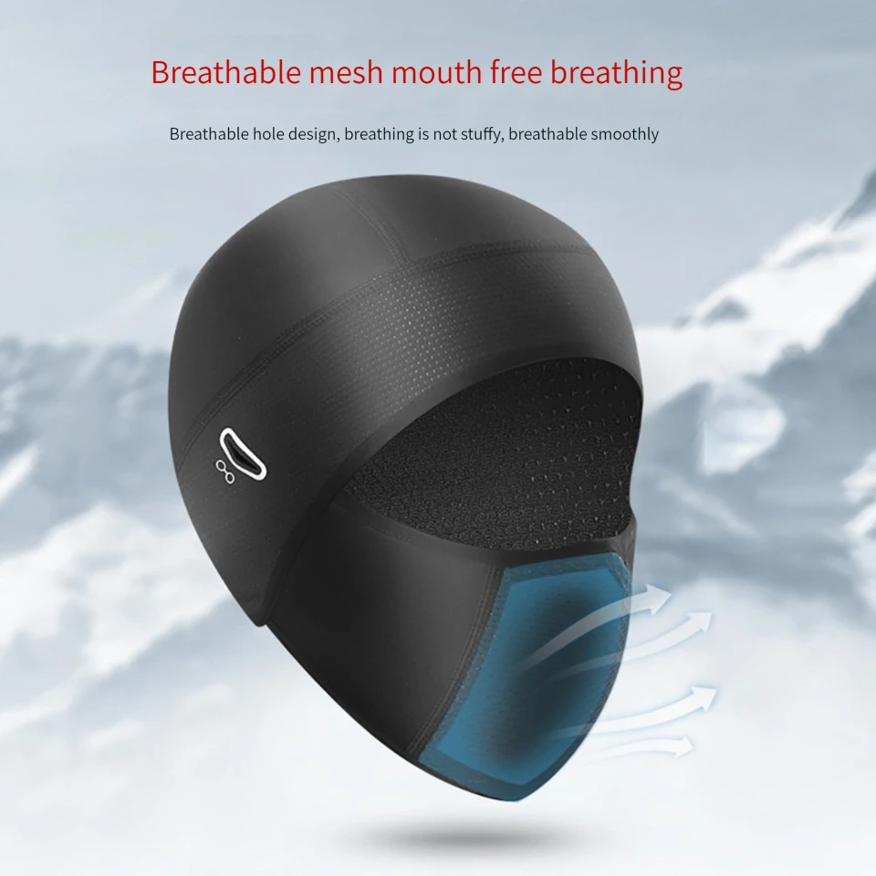 Cycling Hat LOOGDEEL Winter Balaclava Windproof Warm Outdoor Running Motorcycle Riding Bike Cap with Eyeglass Hole Men