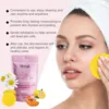 Turmeric Kojic Acid Cleansing Pads Daily Pores Cleaning Makeup Dead Skin Removal Oil Control Nourish Exfoliating Facial Sponge 4