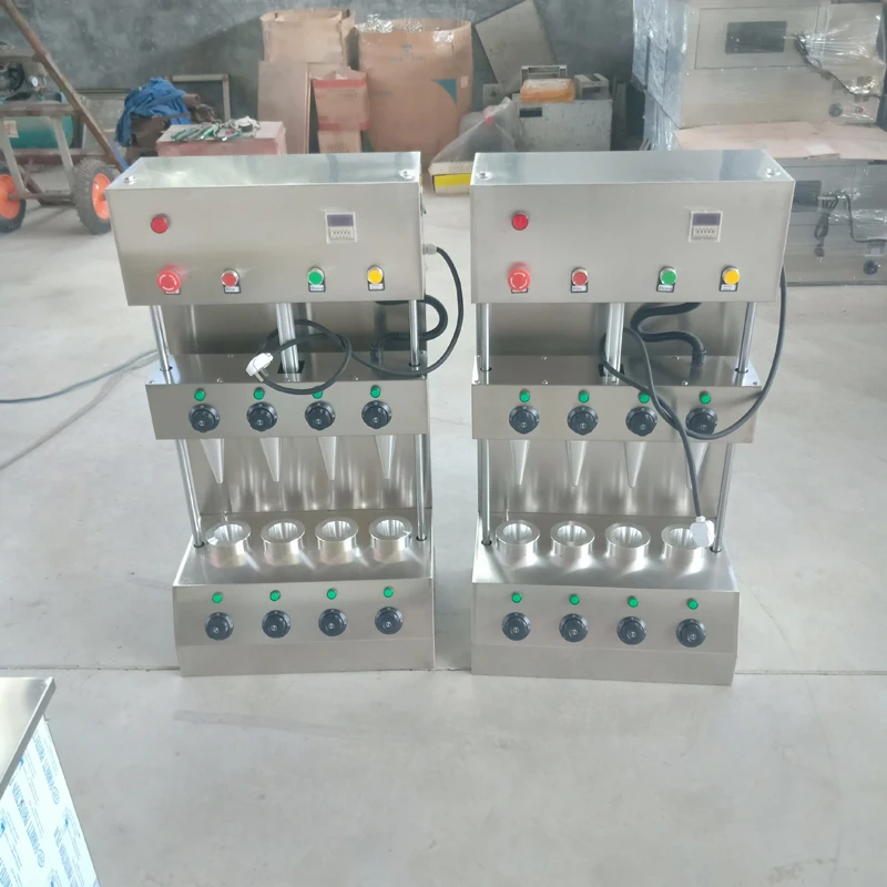 4 Moulds Stainless Steel Pizza Cone Machine With Rotary Oven Machine Commercial Pizza Making Machines