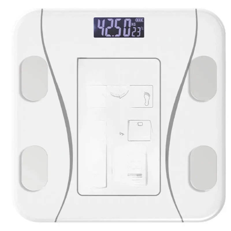 Accurate Fat Measurement Weighing Electronic Scale Human Body Charging Bluetooth Smart Home Simple Scale  Balanca Digital 6