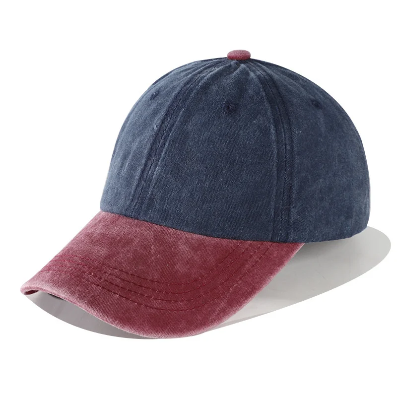 Fashion Two Tone Baseball Cap Strapback Hat Adjustable Dad Hat Vintage Washed Sun Hat Unisex Sports Cap 5