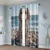 2pcs, Print Curtains cute dog Polyester (without rod) Versatile All Perfect for Home Decor and Privacy 6