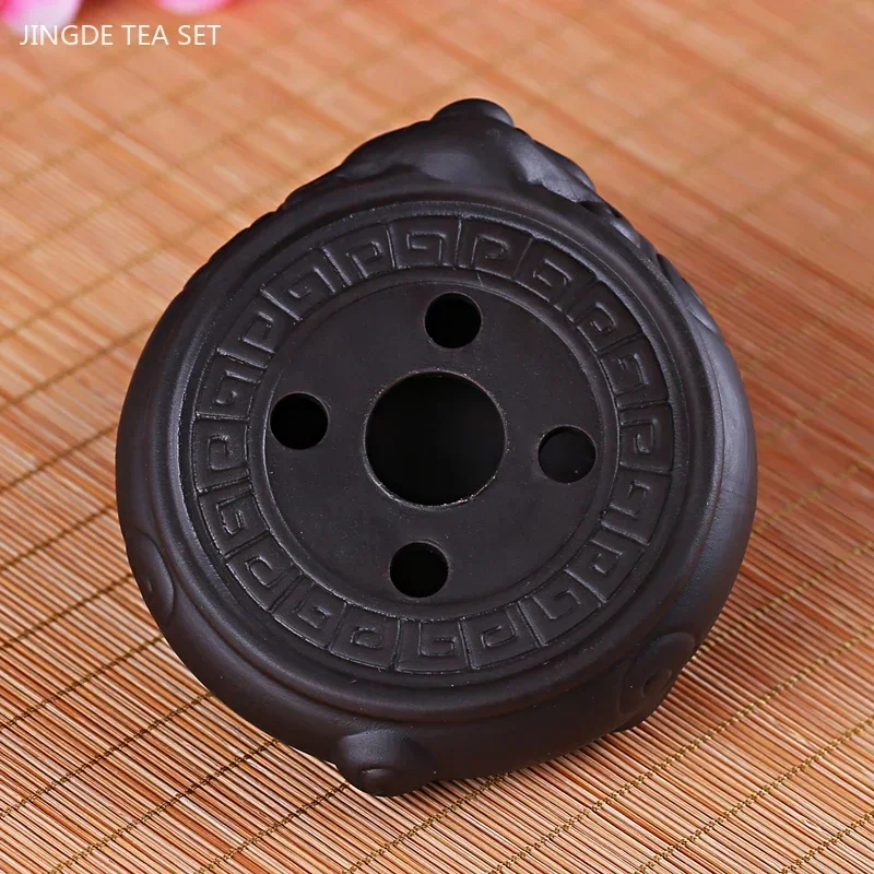 Chinese Purple Clay Tea Set Supplies Handmade Teapot Base Purple Sand Animal Model Tea Tray Traditional Tea Accessories