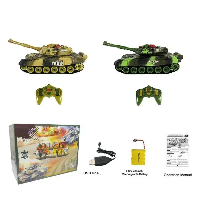 NEW 33CM RC tanks 2.4G Fighting Battle Tanks with LED Life Indicators Realistic Sounds Remote Control Boy Toys For Kids Children 5