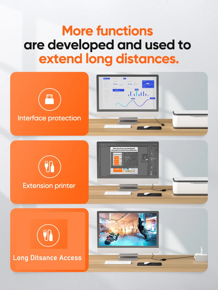 신호 부스터가 있는 USB 3.0 활성 연장 케이블 PC 노트북용 전원 USB 3.0 연장 코드가 있는 10M 5M USB 3.0 연장 케이블