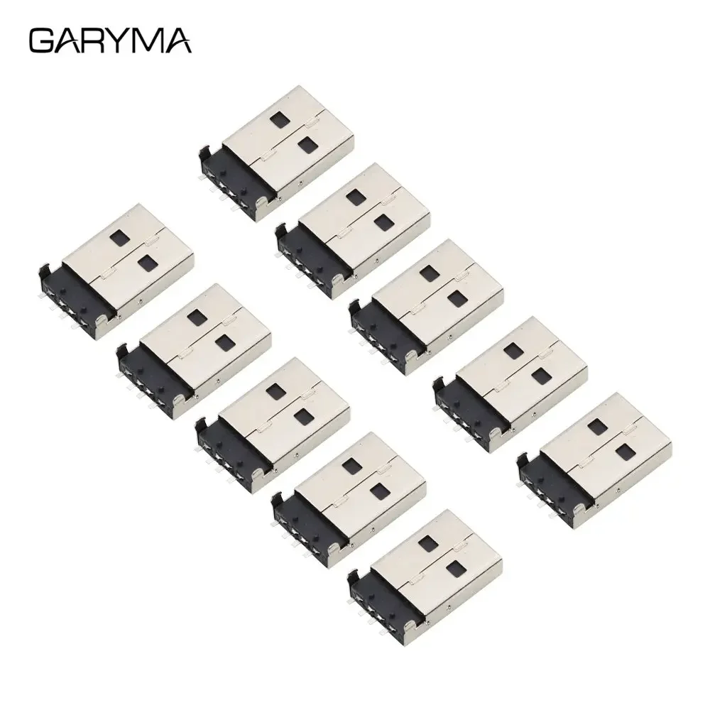 10/50 Stück USB 2.0 4Pin A Typ Stecker SMT SMD / DIP USB PCB Stecker 90 Grad / 180 Grad Weiß/Schwarz Stecker