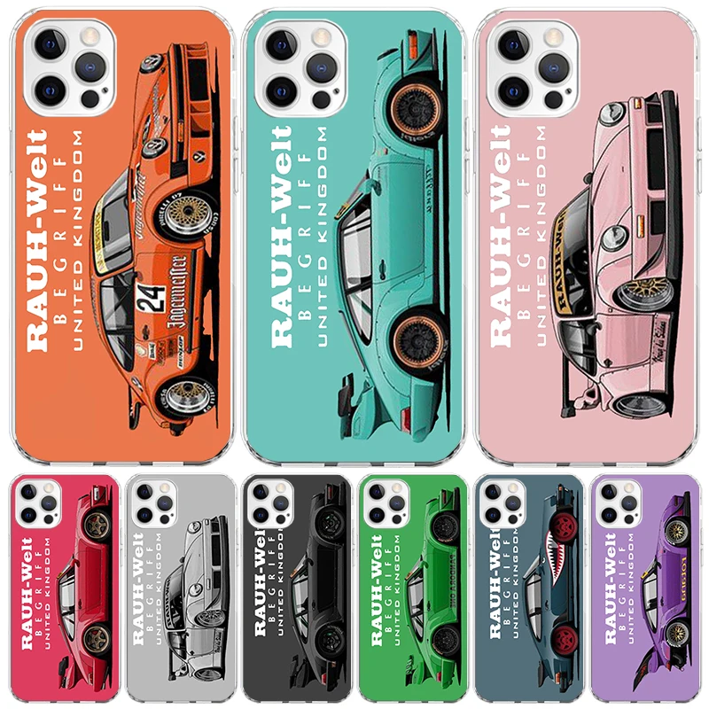 Sports Car Drift Rwb 911 964 933 Cover Phone Case Per Iphone 11 14 Pro Max 15 13 12 Mini X 8 6S 7 Plus Xs + Xr 5S Se Call Mobile