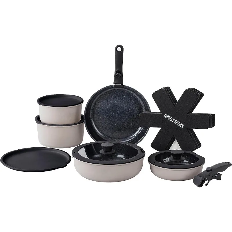 Country Kitchen 13 Piece Pots and Pans Set - Safe Nonstick