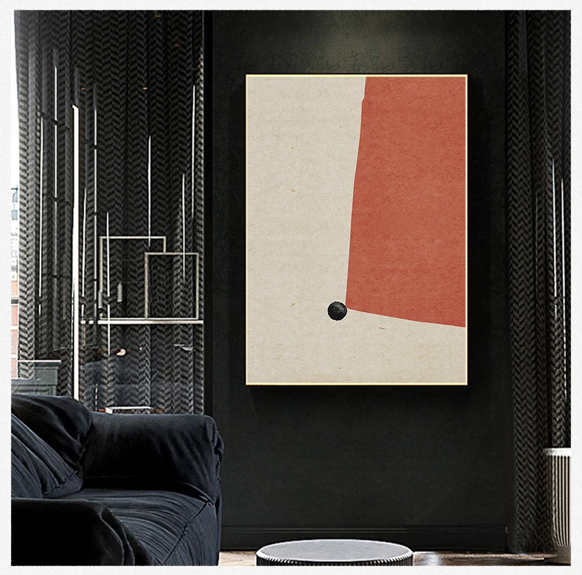Minimalist Abstract Color Marks Canvas Wall Art