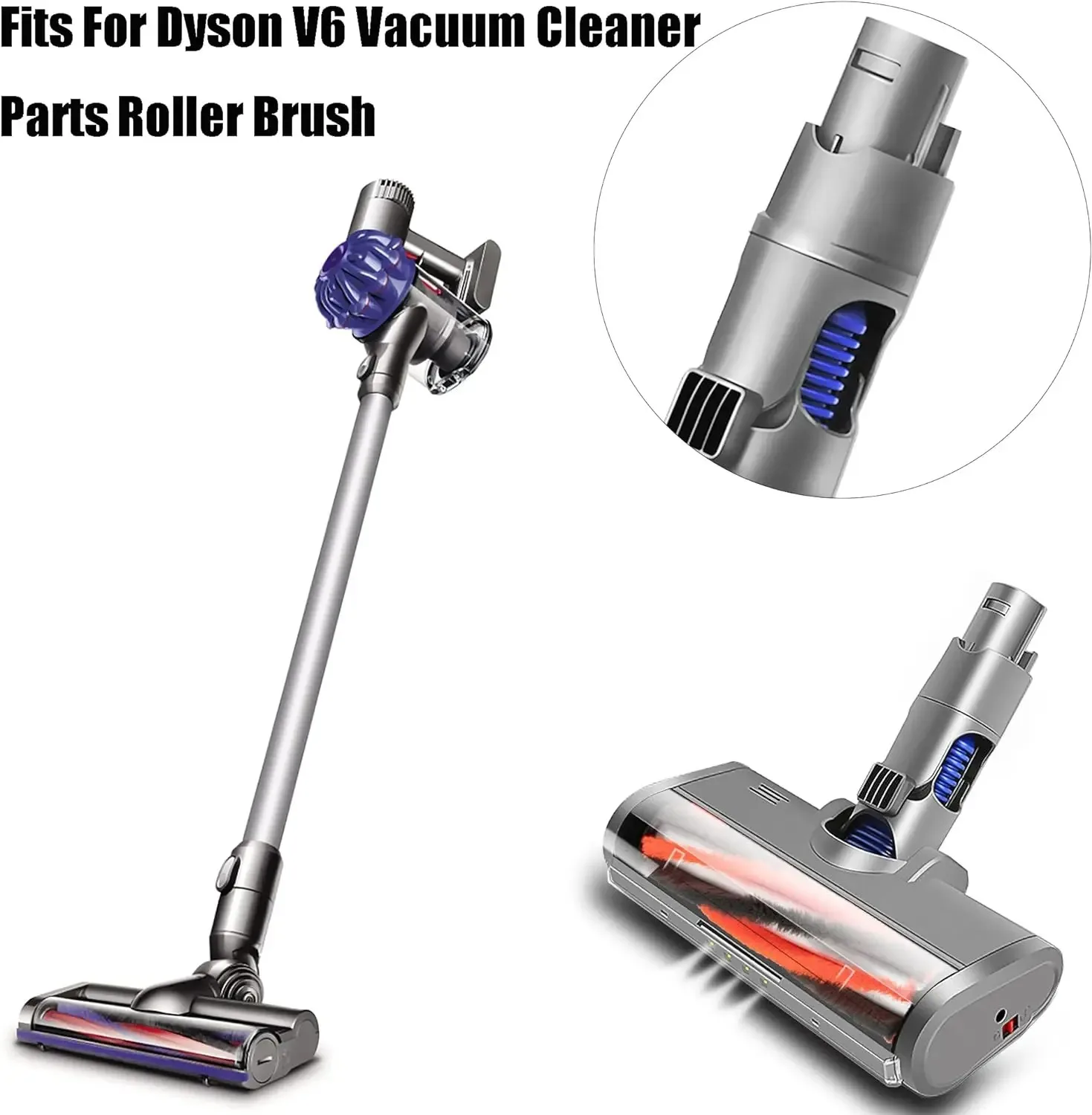 Motorized Soft Sweeper Roller Floor Brush Attachment