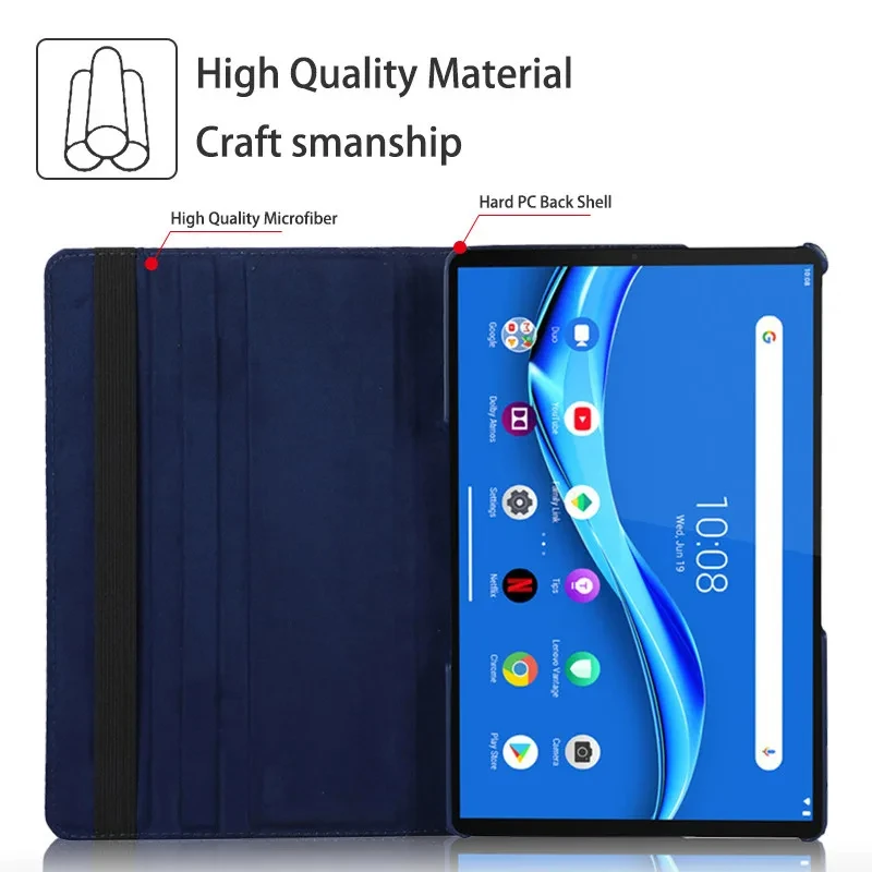Premium Rotating Stand Tablet Case - 12.1 Inch, 360-Degree Swivel Functionality