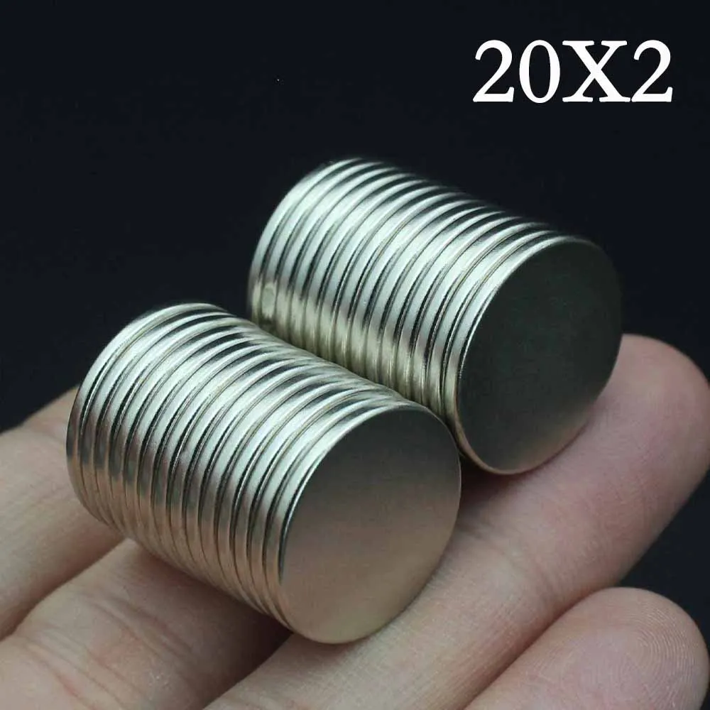 

2/3/5/8/10 Pcs 20x2 Neodymium Magnet 20mm x 2mm N35 NdFeB Round Super Powerful Strong Permanent Magnetic imanes Disc 20*2