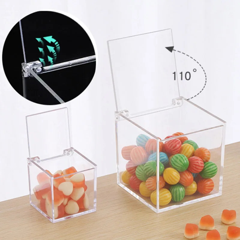 Toulifly Scatole Plastica Trasparente, Quadrato Mini Scatola, Contenitori Piccoli Vasetti, 20