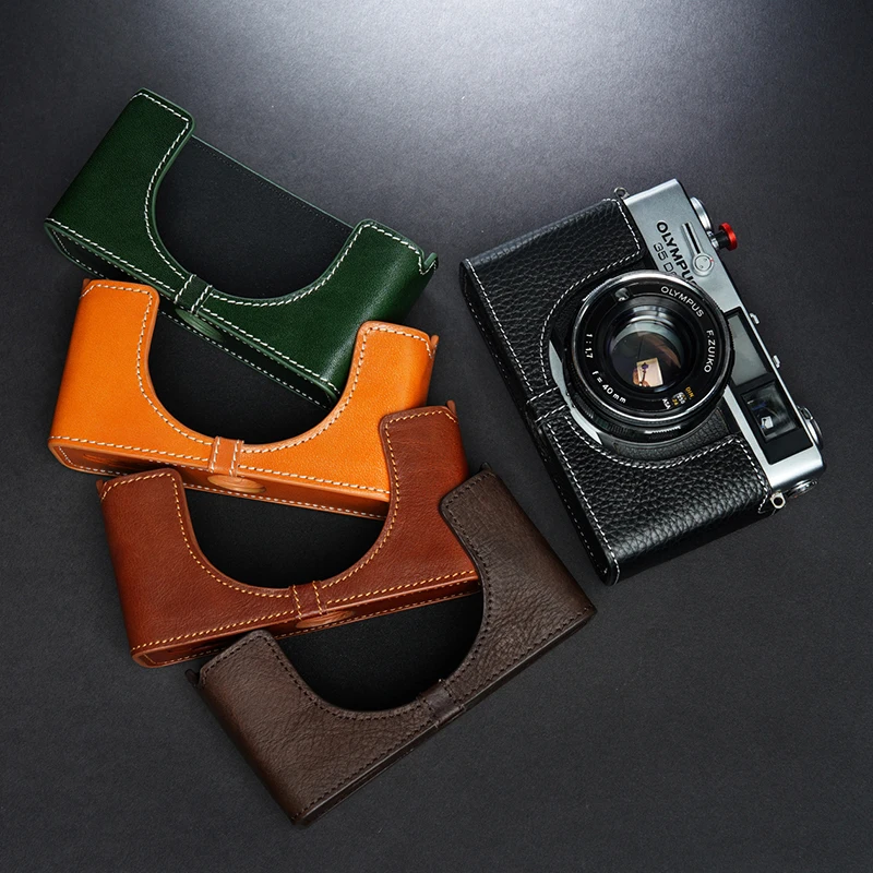 Custodia Per Fotocamera In Vera Pelle Di Vacchetta Per Fotocamera Da Lavoro Manuale Custodia Per Custodia Protettiva Per Olympus Trip35 35Sp 35 Dc 35R