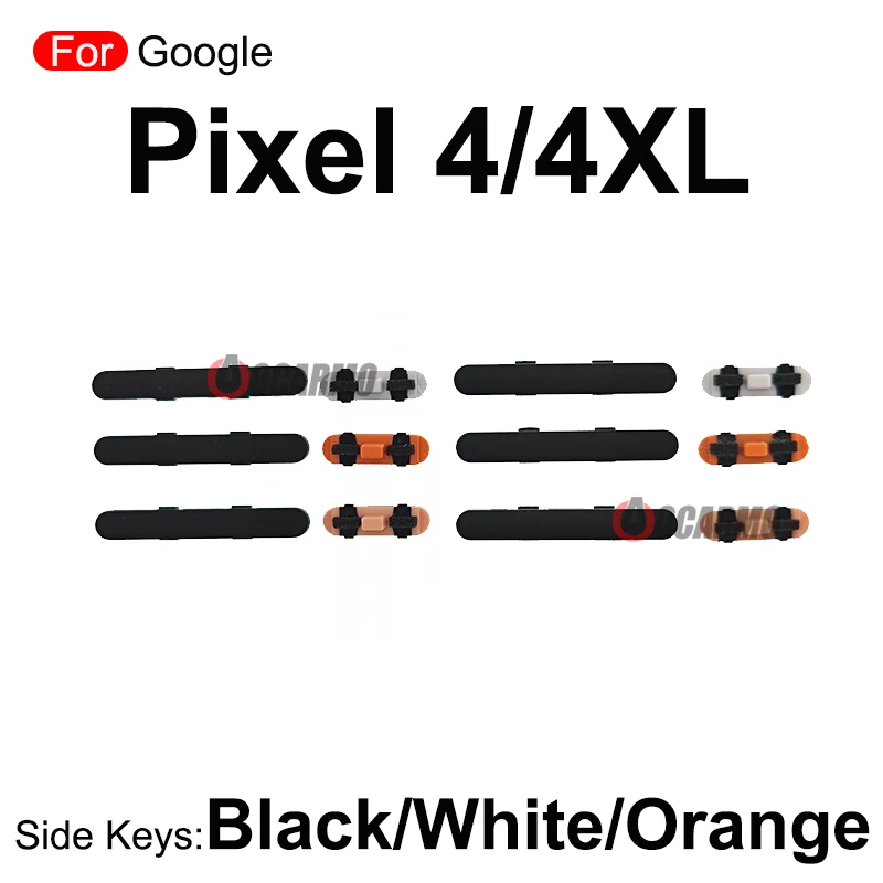 Side Button Keys Power On Off Volume Button Replacement Parts For Google Pixel 4 XL 4XL Black White Orange Phone