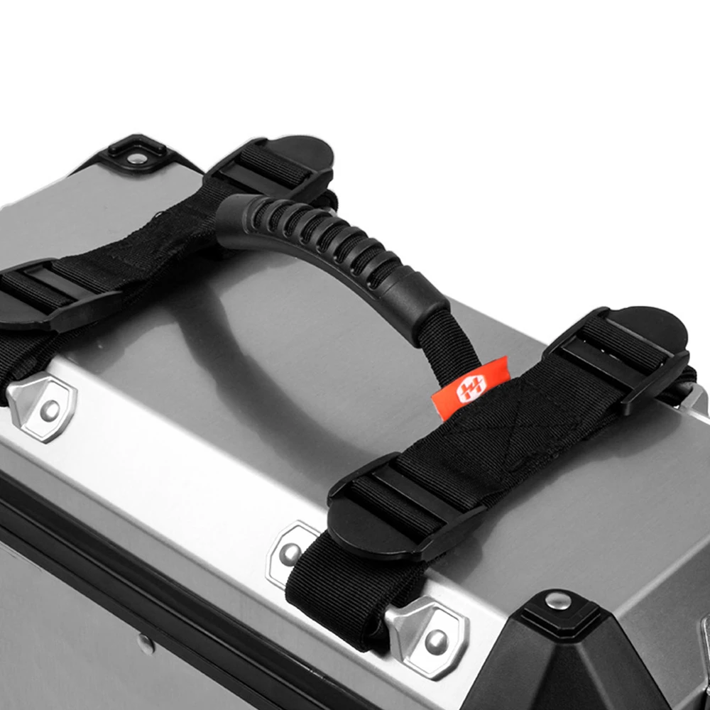 Rope Handle Hand Carried Luggage Strap Grab Handle Adjustable Motorcycle Side Box Strap Universal Aluminum Side Box motorcycle luggage strap