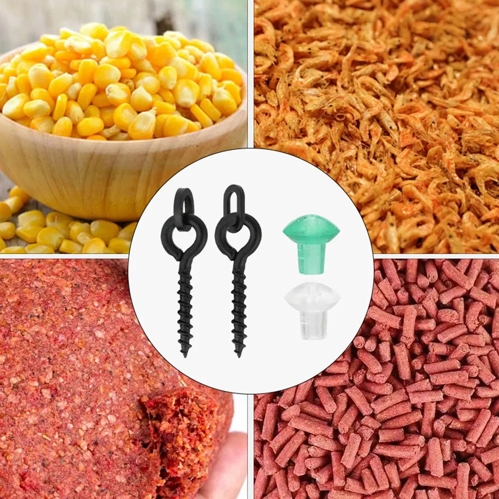 140pcs/box Carp Fishing Accessories Fishing Boilie Screw Carp Fishing Hook Stopper Holder for Carp Rig Fishing
