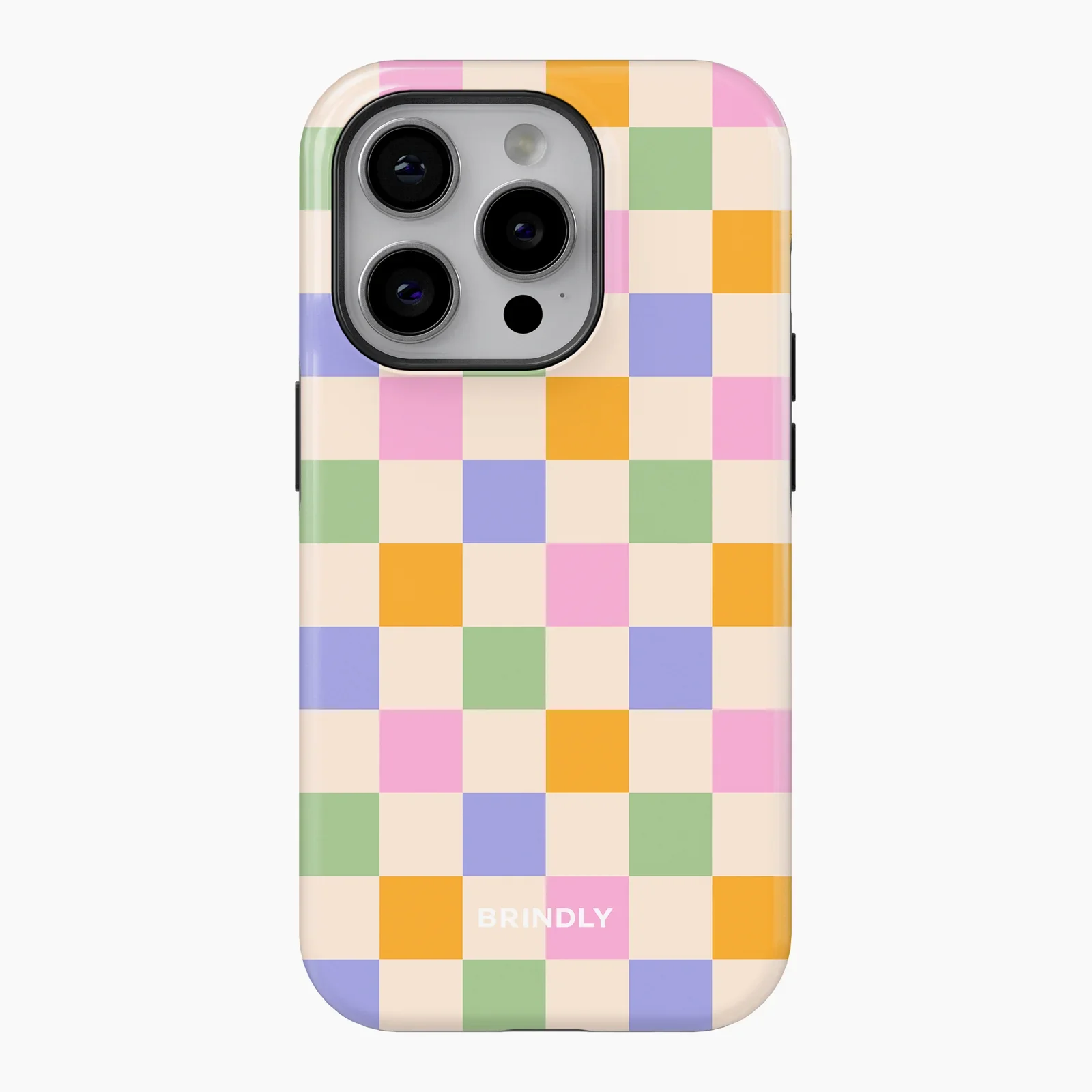 Luxury Double-Layer Retro Stripe Checkerboard Phone Case