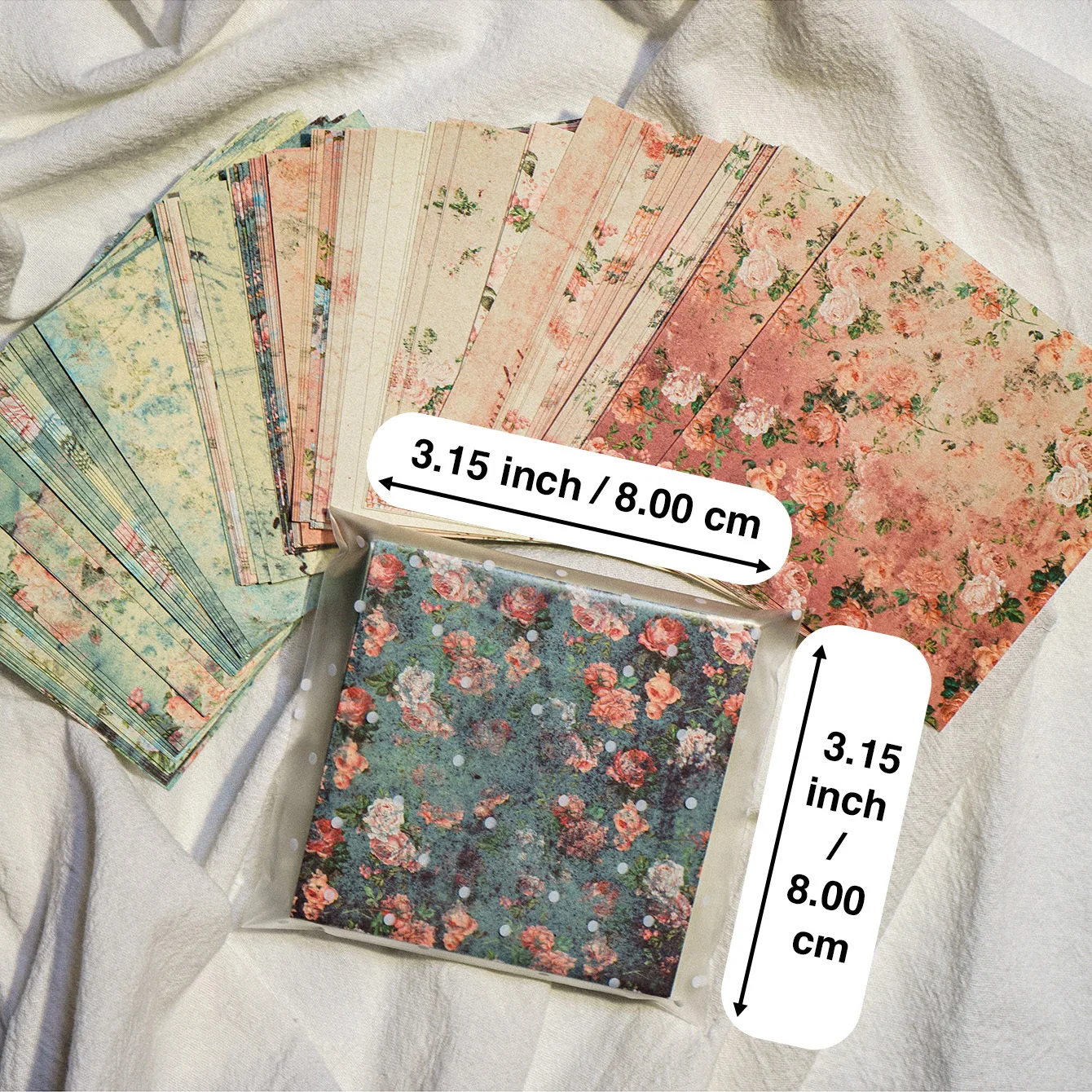 120 Sheet Rustic Shabby Flower Scrapbook Paper Pad Chic Junk Journal Ephemera Floral Craft Paper Backdrop Scrapbooking Material - 2