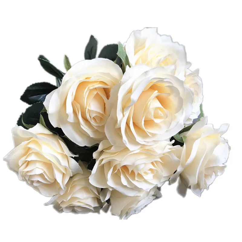 Exquisite Dutch Rose Bridal Bouquet - Elegant Artificial Floral Decoration for Weddings, Home Decor, and Photography Props