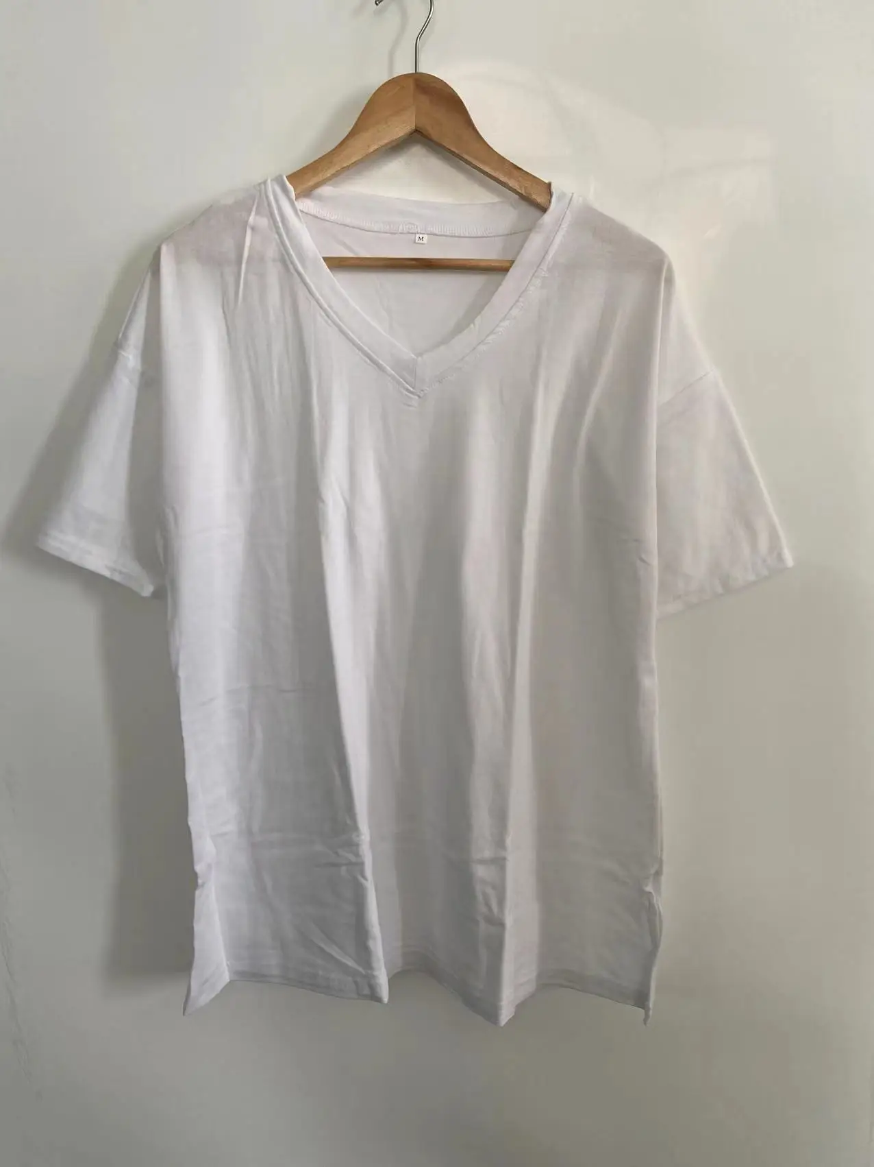 Women's Short Sleeve T Shirt - Cotton Broadcloth Polyester Fabric Top, Loose Fit Tee