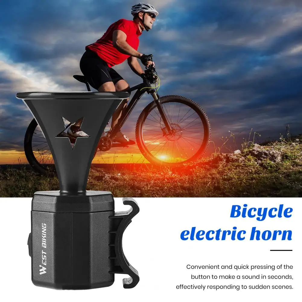 

Shockproof Bicycle Horn Waterproof Bike Horn Versatile Durable Bike Electric Horn High Decibel Multiple Modes for Bicycles