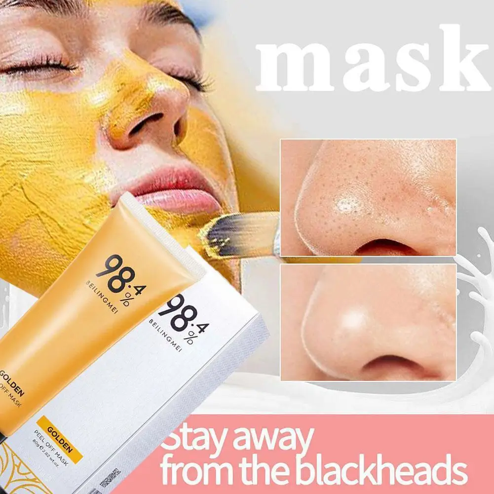 

80g Gold Collagen Peel-off Mask Lighten Blackhead And Oil-Control Acne Pores Face Care Firming Clean Productions Lifting Sk L3K7