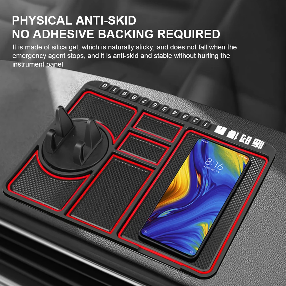 Car Dashboard Anti-Slip Mat Multifunctional Mobile Phone Holder Sticky Phone Seat Anti-Slip Pad Interior Accessories car non slip mat non slip mat car dashboard mat non slip dash mat dash adhesive holder dashboard phone holder dash phone holder