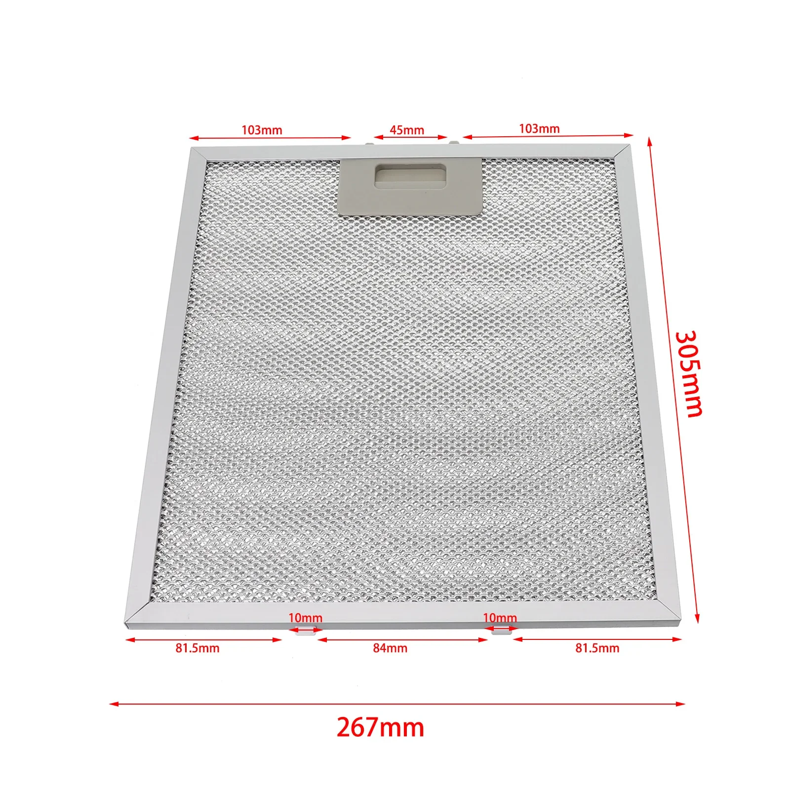Range Hood Filter Cooker Hood Grease Filter Metal Mesh Extractor Vent 305X267X9mm For Kitchen Extractor