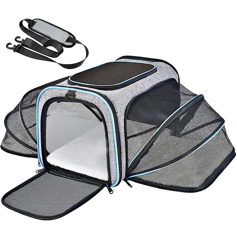 Extra Large Cat Carrier for 2 Cats, Portable Soft Sided Large Pet Carrier  for Tr