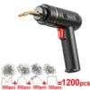 200W Cordless Plastic Welder Gun Plastic Welding Kit 400/1200PCS Hot Stapler USB Rechargeable Bumper Repair Kit for Most Plastic 1