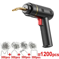 200W Cordless Plastic Welder Gun Plastic Welding Kit 400/1200PCS Hot Stapler USB Rechargeable Bumper Repair Kit for Most Plastic 1