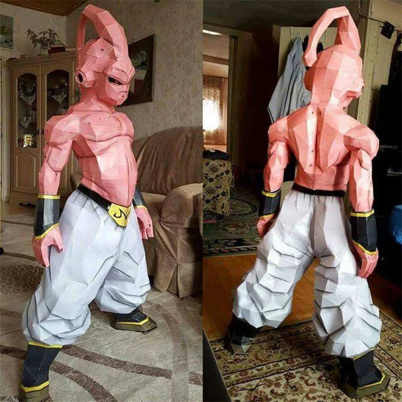 

1.3m Majin Buu Paper Model Son Goku Vegeta Super Saiyan Dragon Ball Z Anime Figures Papercraft 3D Handmade Toys Collection Gifts