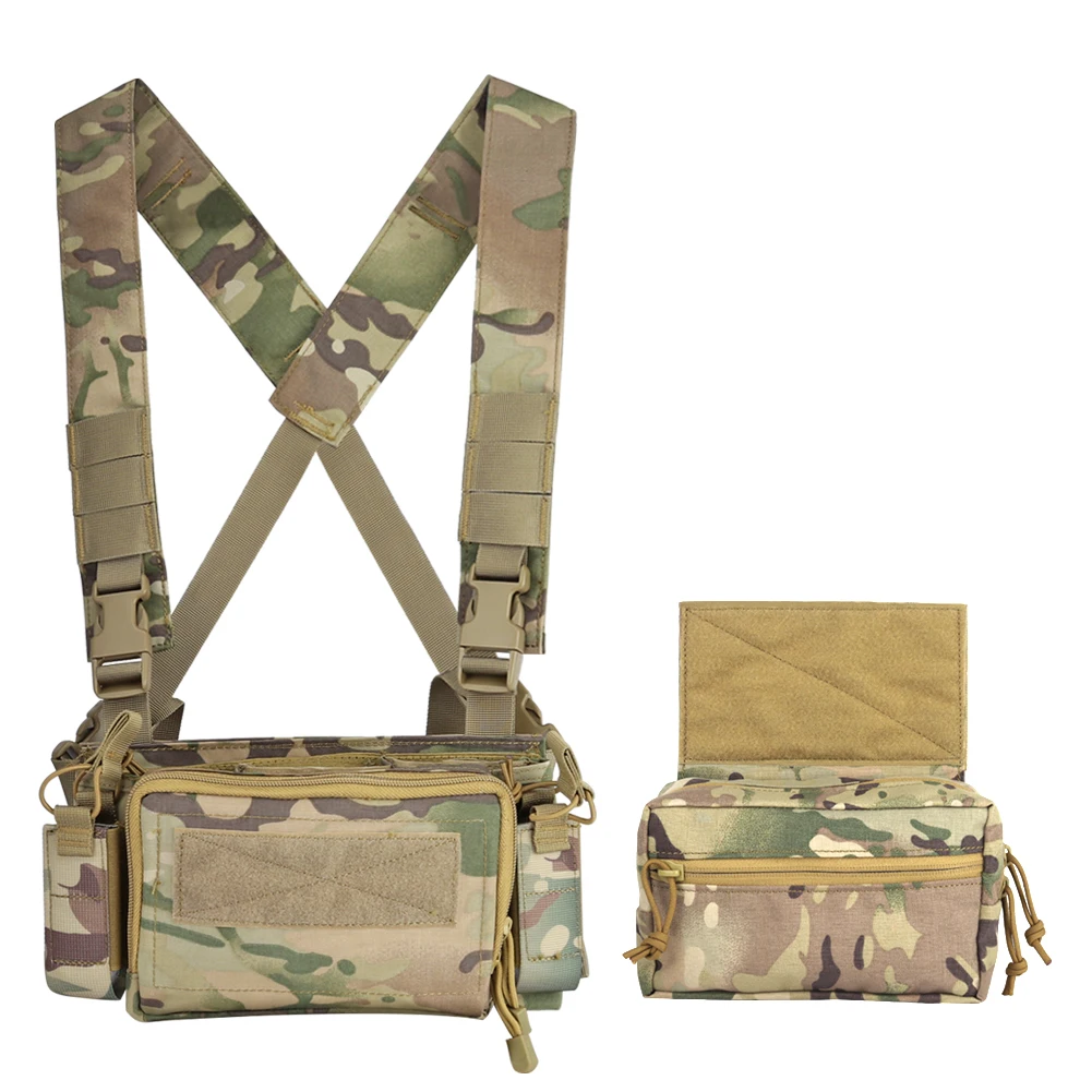 

Tactical Chest Rig Vest with Magazine Pouch Military Vest Wargame CS Holster Plate Carrier Hunting Pack Airsoft Accessories Gear