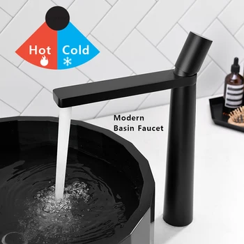 โมเดิร์นก๊อกน้ําอ่างล้างหน้าแปรงทองเหลืองห้องน้ําก๊อกน้ําสีเทาอ่างล้างหน้าก๊อกน้ําเดี่ยวเดี่ยวอ่างล้างจาน Water TAP 2