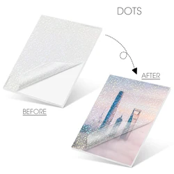 Matte Clear Waterproof Self - Adhesive Laminating Sheets (10 - Pack) (Dots)