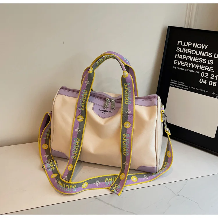 2026 Neueste trendige, vielseitige Hand-Reisetasche mit Buchstaben-Gurtband, Umhängetasche, lässiges Gepäck, Handbabgs – Detail 16