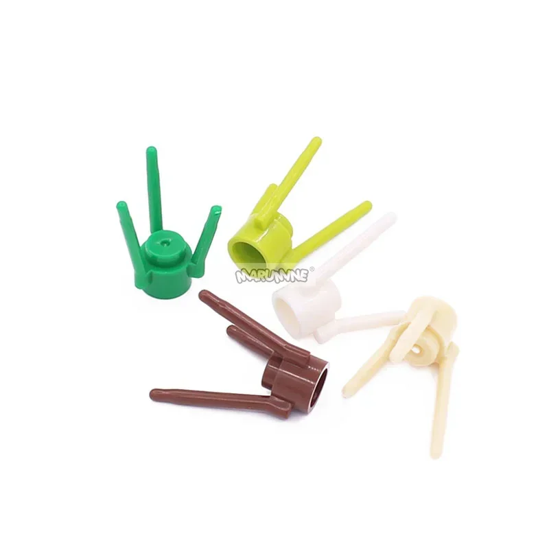 Marumine 100PCS Grass  Building Blocks Compatible 3741 City Flower MOC Bricks Parts Construction Jungle Forest Accessories 3