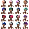 Women's Satin Solid Wide-brimmed Sleeping Hat Unisex Color-block Head Wrap Elastic Band Cap Hair Care Bonnet Night Hat 2