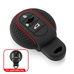 Premium Silicone Car Key Case Cover - Protective Shell (Black)