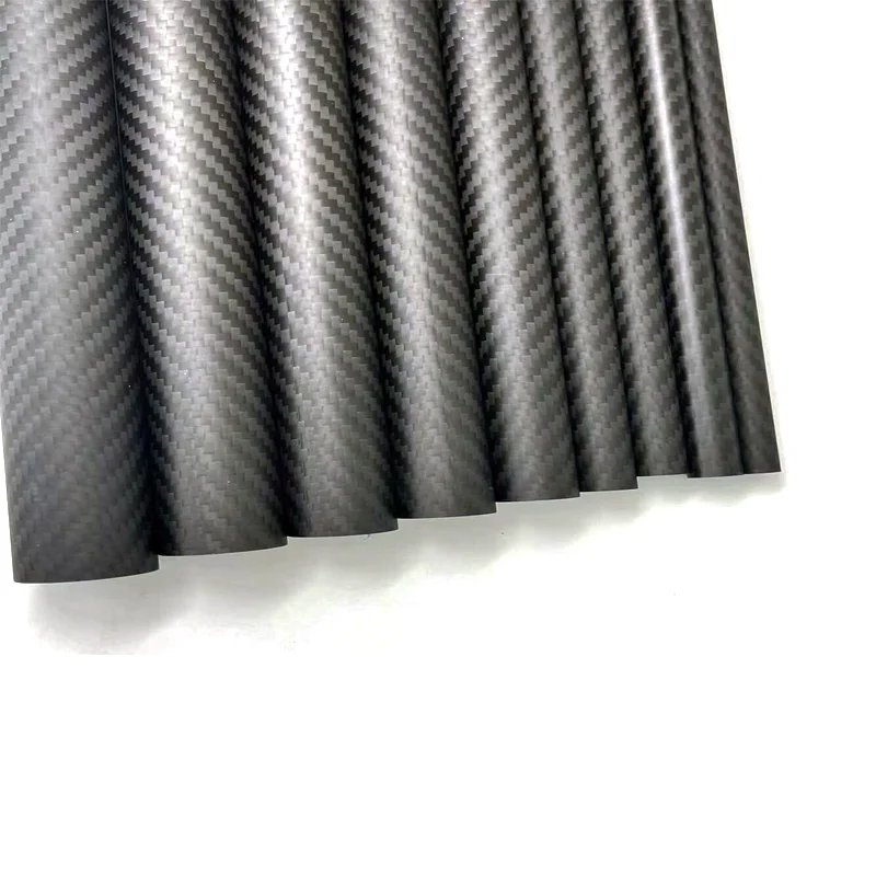 3k Carbon Fiber Tube, Twill Matte, Length:500mm, Wall Thickness: 2.5mm,Calibre: 8mm-44mm  RC Airplane Models Accessories.